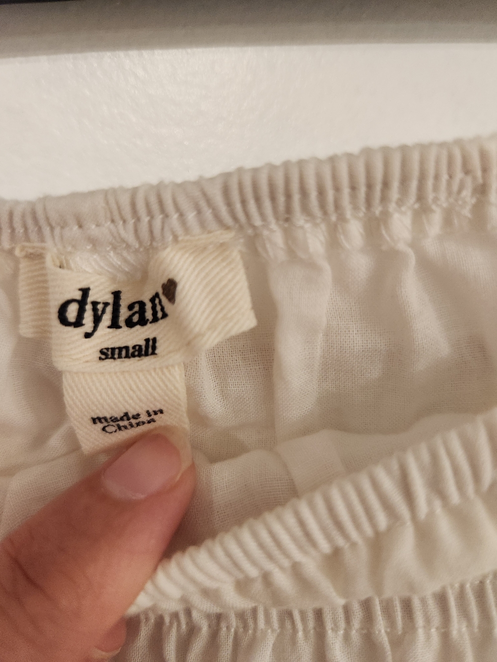 dylan White Smocked-Waist Maxi Skirt 100% Cotton - Picture 3 of 5